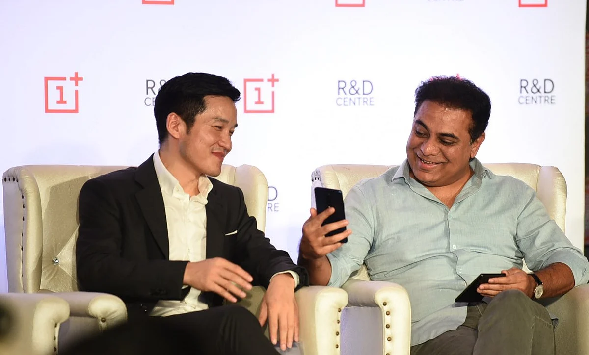 K T Rama Rao & Pete Lau