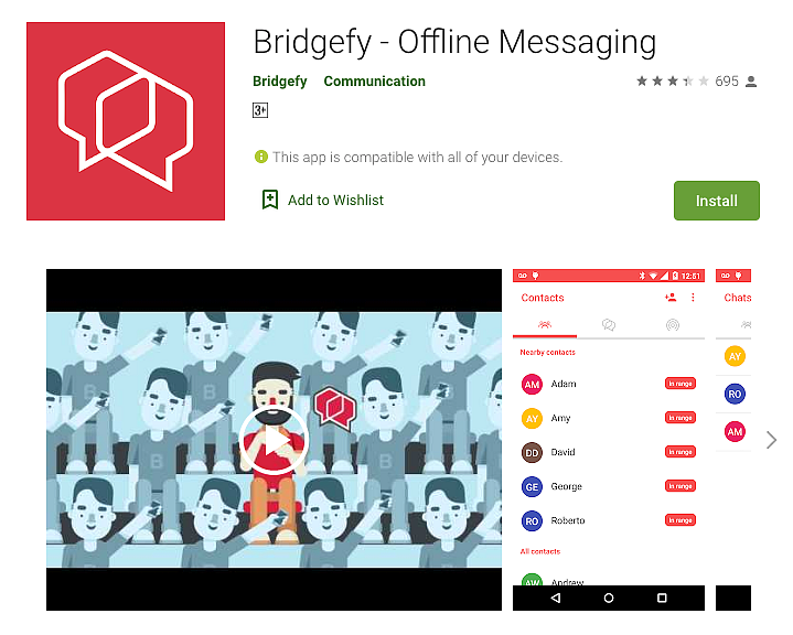 Bridgefy App