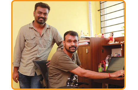 தம்பியுடன்...