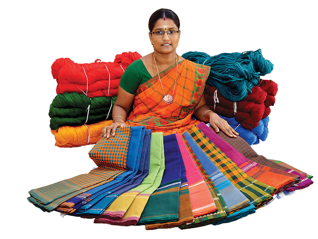 Buy Rj Febric Printed Kandangi Cotton Silk Multicolor Sarees Online @ Best  Price In India | Flipkart.com