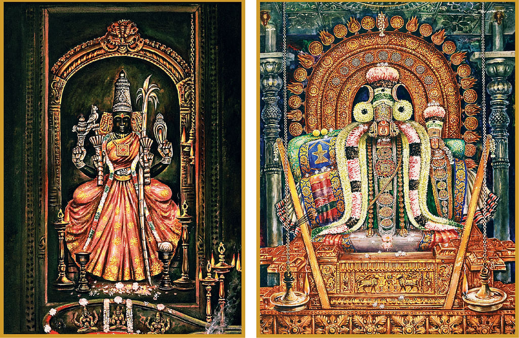 காஞ்சி காமாக்ஷி, திருவாரூர் தியாகேசர்