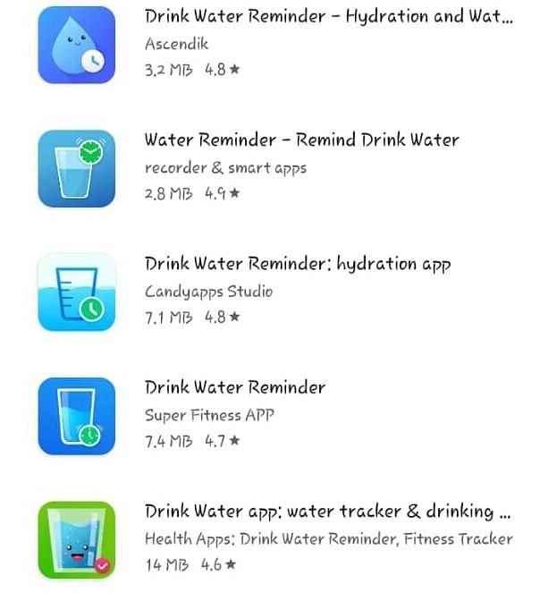 "Drink Water Remainder" App