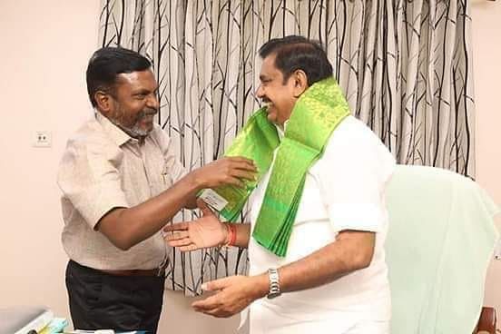 முதல்வர் எடப்பாடியுடன் திருமா
