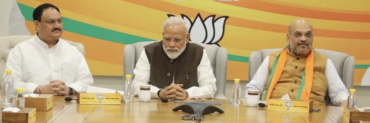 மோடி, அமித் ஷா, ஜே.பி.நட்டா