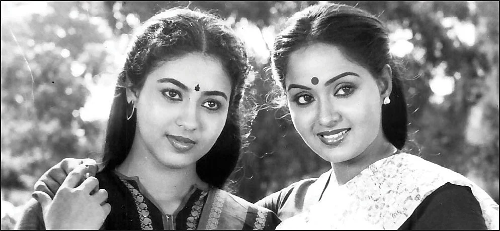 நடிகை ராதாவுடன் `மனிதனின் மறுபக்கம்’ படத்தில்...