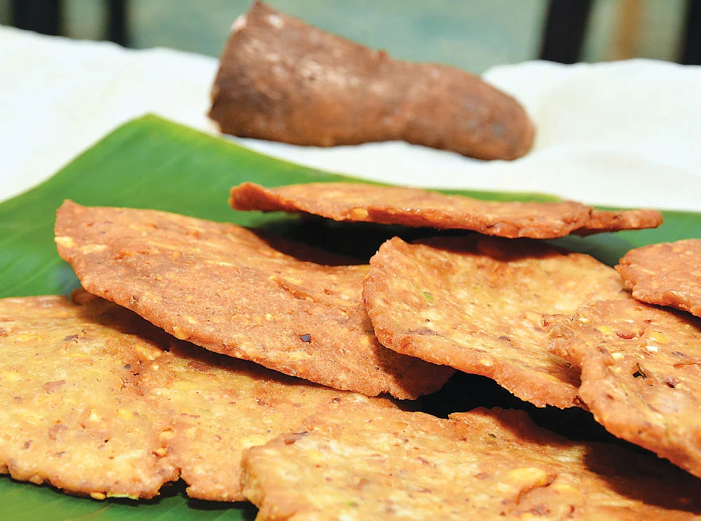 மரவள்ளிக்கிழங்கு மசாலா தட்டை