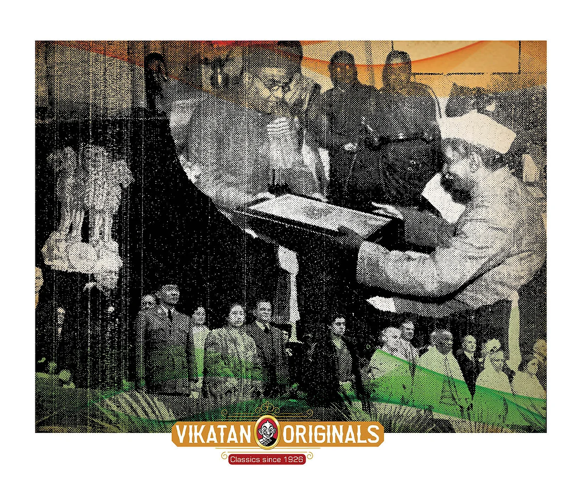 குடியரசுத் தலைவர் ராஜேந்திர பிரசாத் / மற்றொரு படம்: தேசிய கீதத்திற்காக எழுந்து நிற்கும் தலைவர்கள்