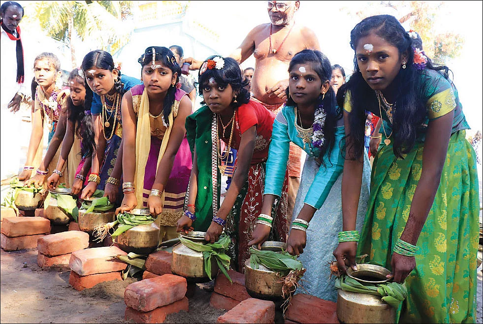 பொங்கல் வைக்கும் சப்த கன்னிகள்...