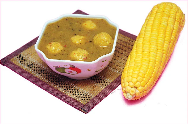 மொச்சை சோள உருண்டை ரசம்