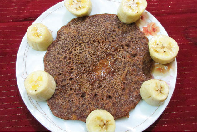 ராகி வாழைப்பழ பான் கேக்