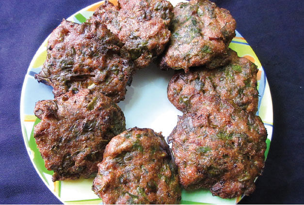 ராகி கீரை வடை