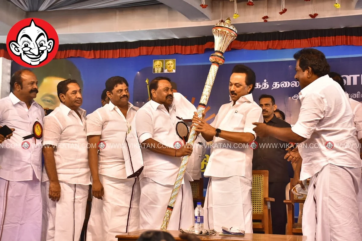 மதுரை கூட்டத்தில் ஸ்டாலின், ராஜகண்ணப்பன் உள்ளிட்டோர்