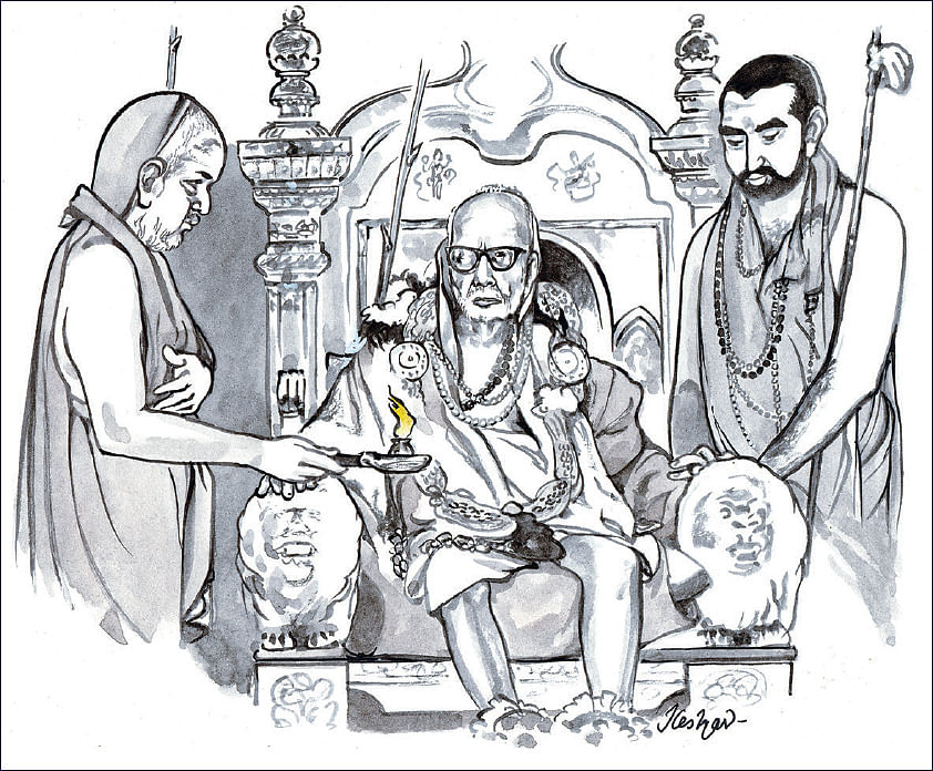 மகா சுவாமிகளுக்குக் கனகாபிஷேகம்...