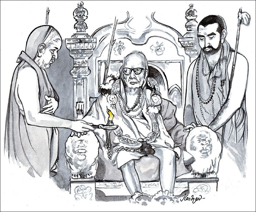 மகா சுவாமிகளுக்குக் கனகாபிஷேகம்...