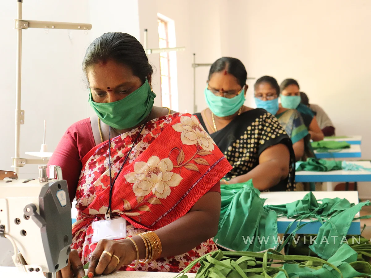 '70 ஆயிரம் மாஸ்க்; 16 குழுக்கள்' -மாஸ் காட்டும் தேனி மகளிர் சுய உதவிக் குழுக்கள்!
