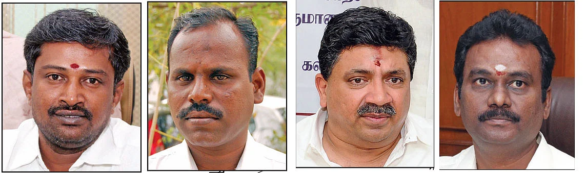 அன்புநிதி - பி.ஸ்டாலின் - பி.டி.ஆர்.பழனிவேல் தியாகராஜன் - விசாகன்