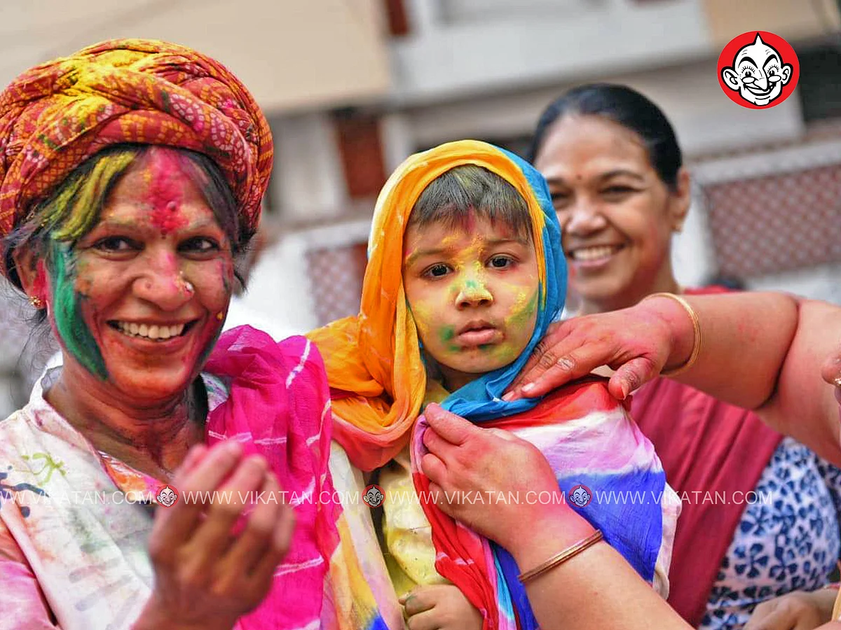 இது கலர்ஃபுல் கொண்டாட்டம்... தமிழகத்தின் பல்வேறு ஊர்களில் கொண்டாடப்பட்ட ஹோலி பண்டிகை! #PhotoAlbum