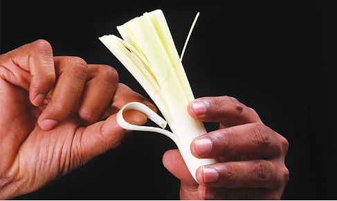 வெஜிடபிள் கார்விங்: லீக் பூச்செண்டு