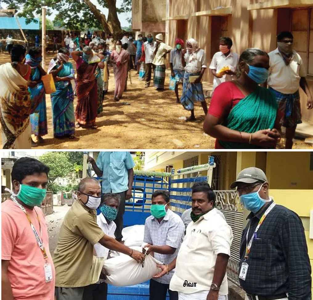 அரிசி வாங்க நீண்ட வரிசை