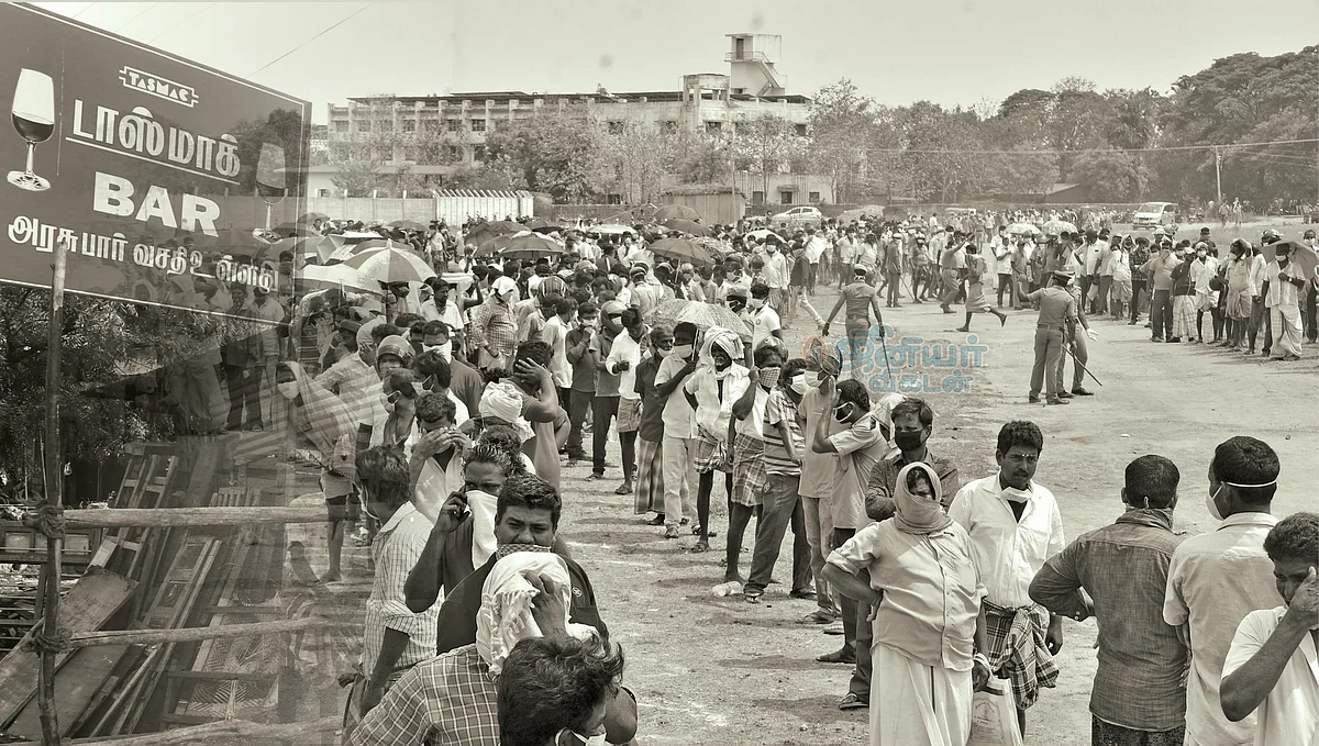 குடிக்கட்டும் தமிழ்நாடு... பரவட்டும் கொரோனா...