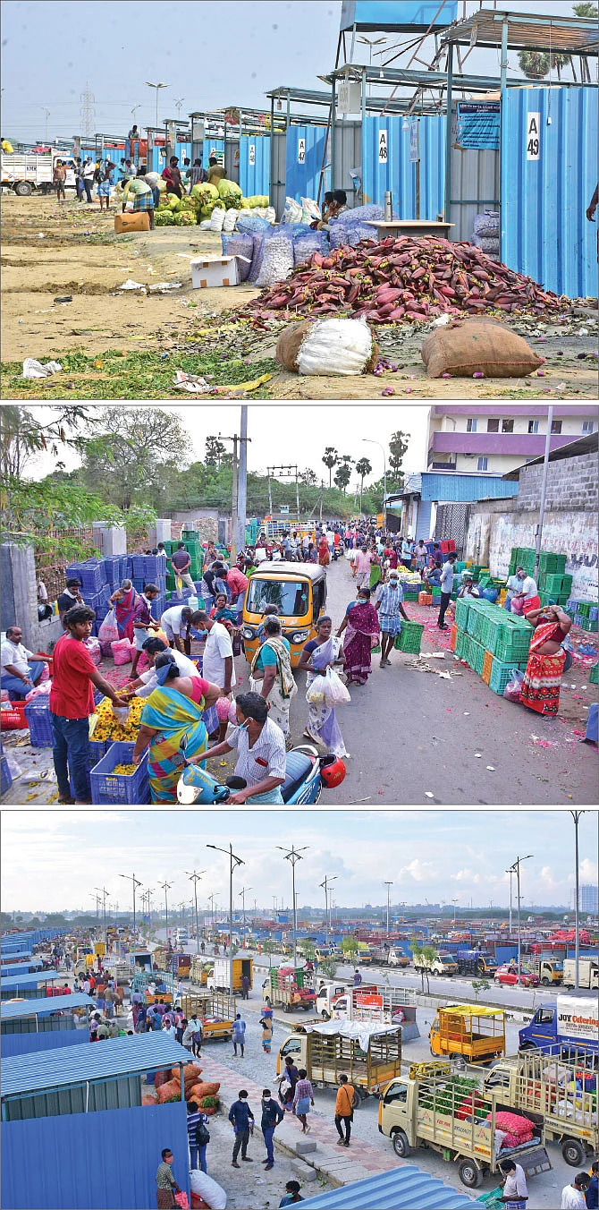 திருமழிசை தற்காலிக சந்தை - மதுரவாயல் பூச்சந்தை - திருமழிசை
