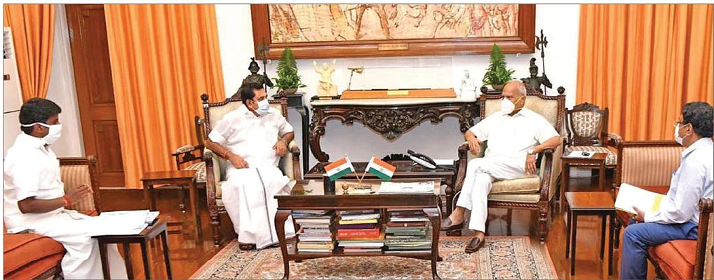 முதல்வர் - ஆளுநர் சந்திப்பின்போது...
