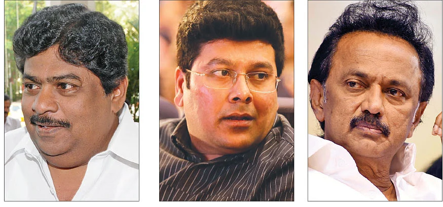 கே.பி.ராமலிங்கம் - சபரீசன் - மு.க.ஸ்டாலின்