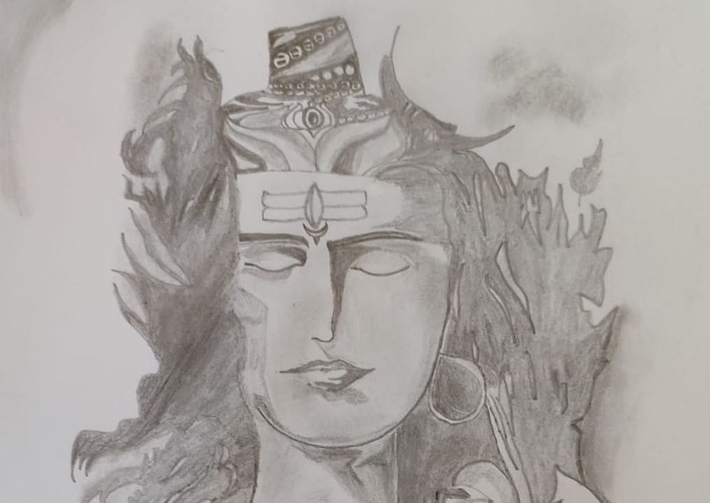 Pencil Sketch  Shiva tattoo design Pen art drawings Geometric art prints