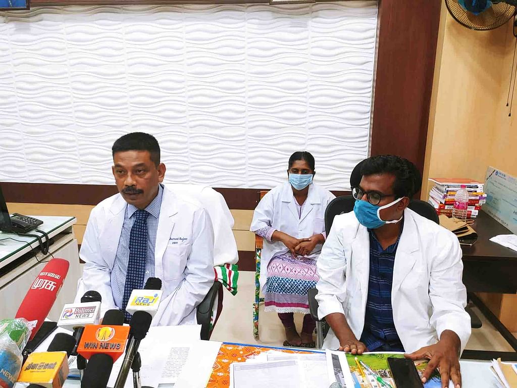 பேட்டியளிக்கும் தேரணிராஜன்