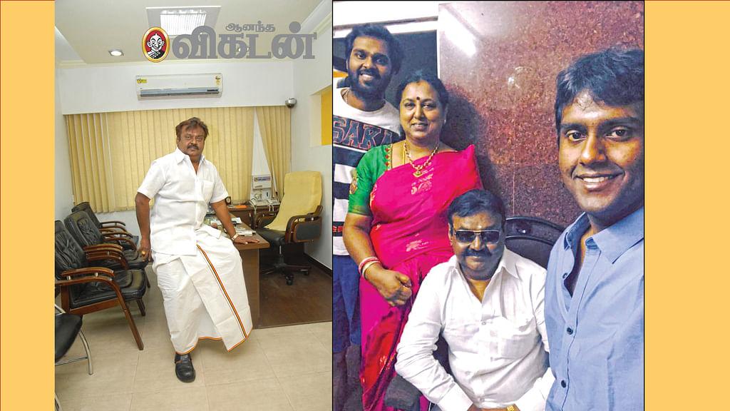 குடும்பத்துடன் விஜயகாந்த்