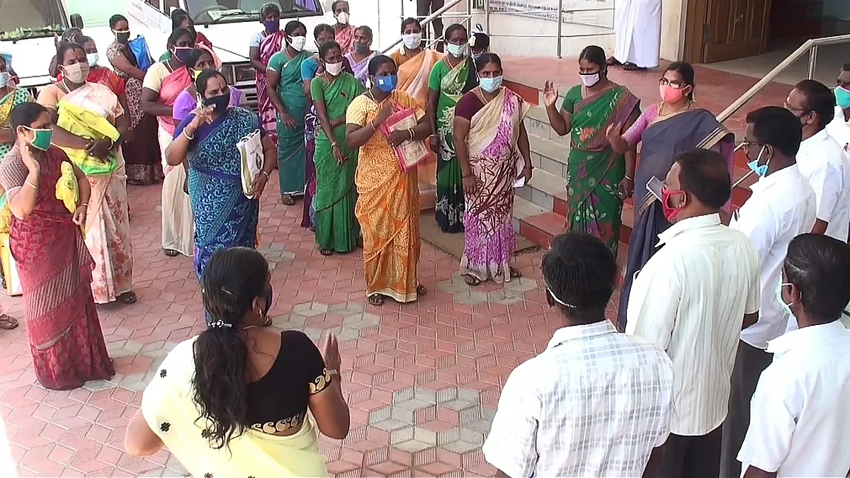 சத்துணவு ஊழியர்கள் ஆர்ப்பாட்டம்