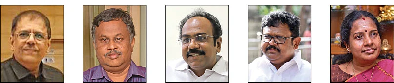 ஜெயபிரகாஷ் காந்தி - நெடுஞ்செழியன் - தங்கம் தென்னரசு - வைகைச் செல்வன் - வானதி சீனிவாசன்