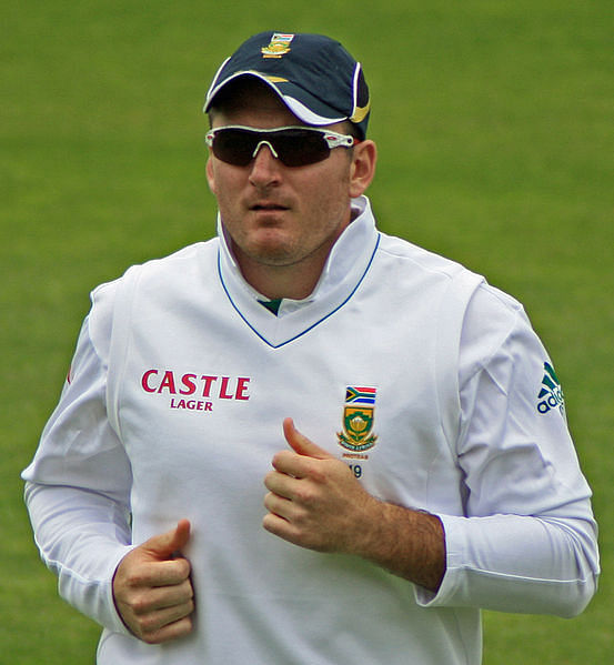 Graeme Smith in the field for South Africa during a tour match against Somerset in 2012