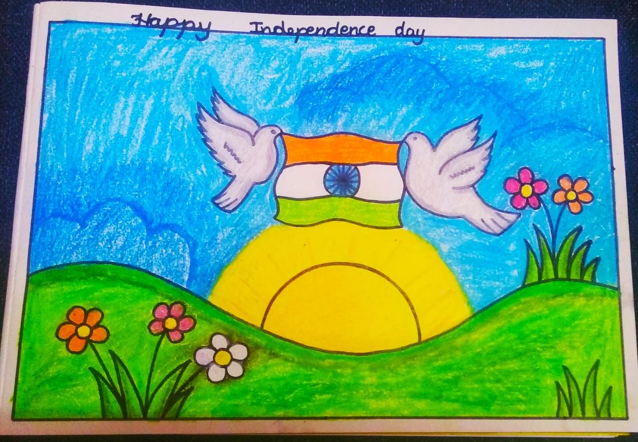 Independence day drawing with oil pastel step by step - YouTube | Independence  day drawing, Oil pastel colours, Word art drawings