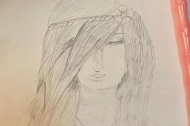 Pencil Sketch - A Smart Girl!