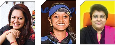 தொகுப்பாளர் அர்ச்சனா , இளவேனில் வாலறிவாளன் , மனிதவள மேம்பாட்டு ஆலோசகர் விஜயலட்சுமி