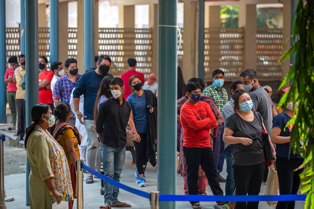 COVID-19 testing center in New Delhi, India