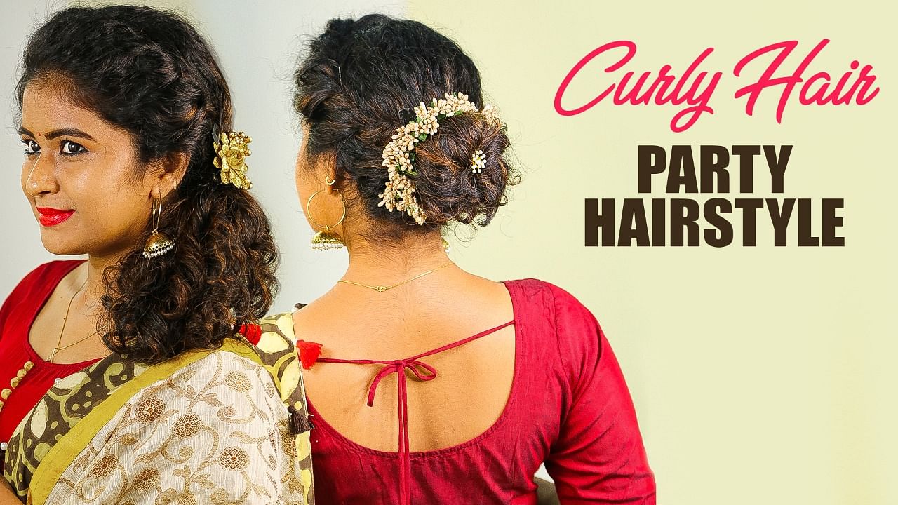 party hairstyles for curly haired girls  Be Beautiful India