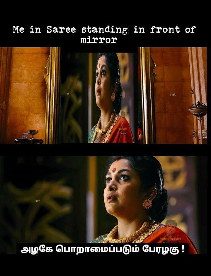 சேலை கட்டும் பெண்ணுக்கொரு மீம்ஸ் உண்டு!