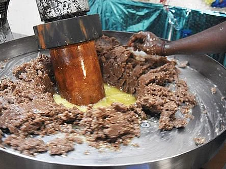 செவ்விளநீர் ஊற்றி செக்கு எண்ணெய் தயாரிப்பு! | Cold Pressed Oil