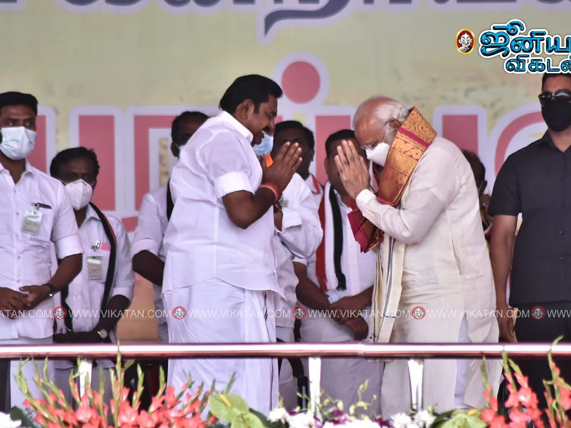``எம்.ஜி.ஆர் நடித்த `மதுரை வீரன்’ படத்தை மறக்க முடியுமா?!’’ - மதுரை பரப்புரையில் மோடி உரை