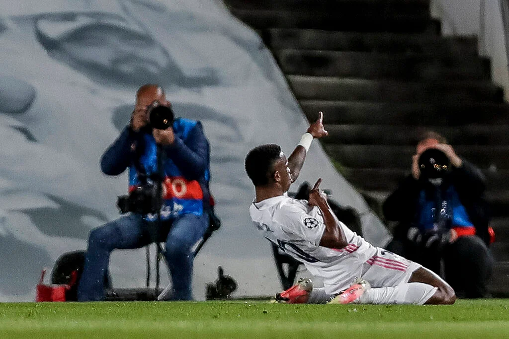 Vinicius Junior scored Madrid's first & third goals