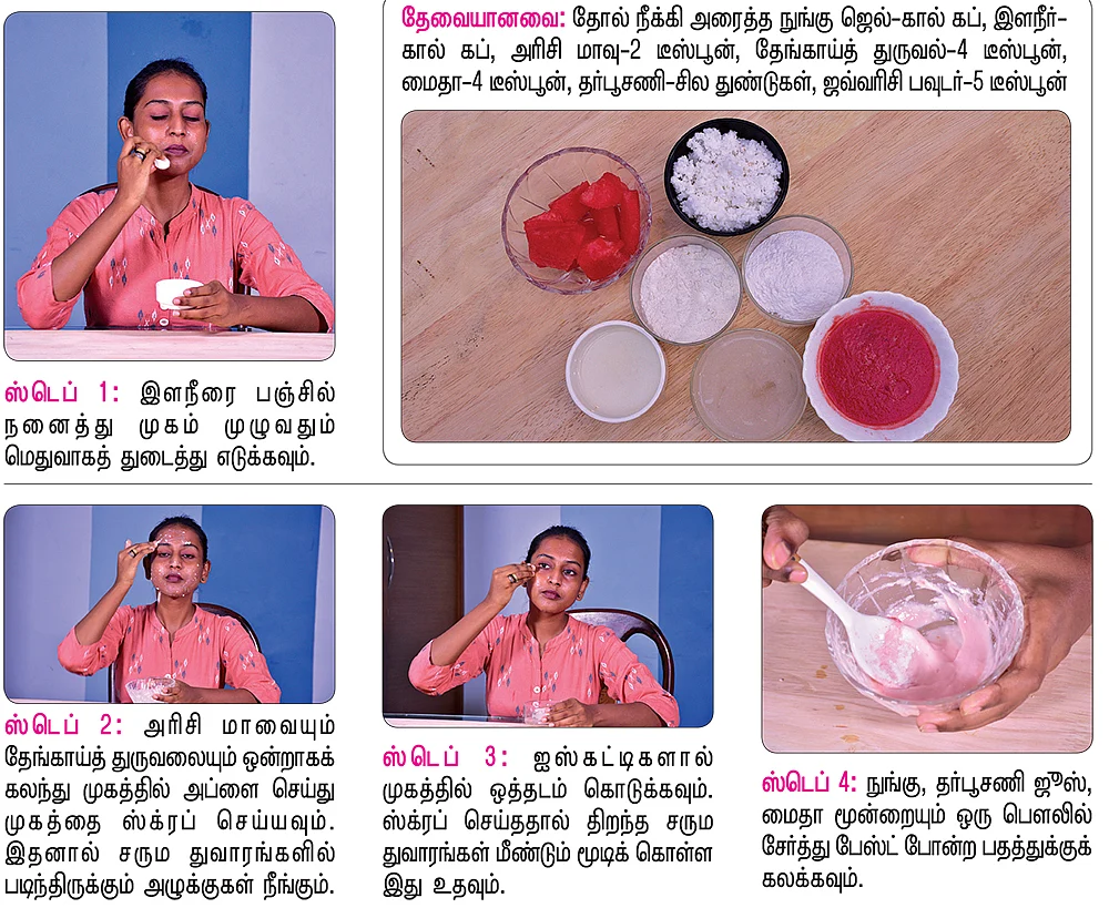 வீட்டிலேயே செய்யலாம்
சம்மர் ஸ்பெஷல் ஃபேஷியல்!