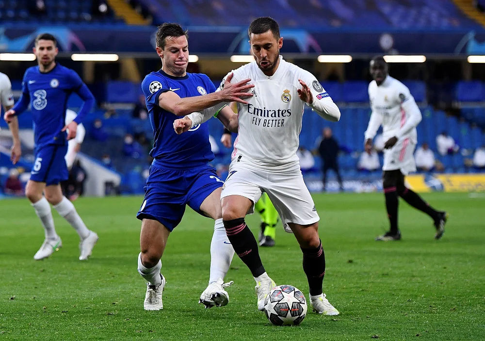 It was Hazard in the second leg against Azpilicueta