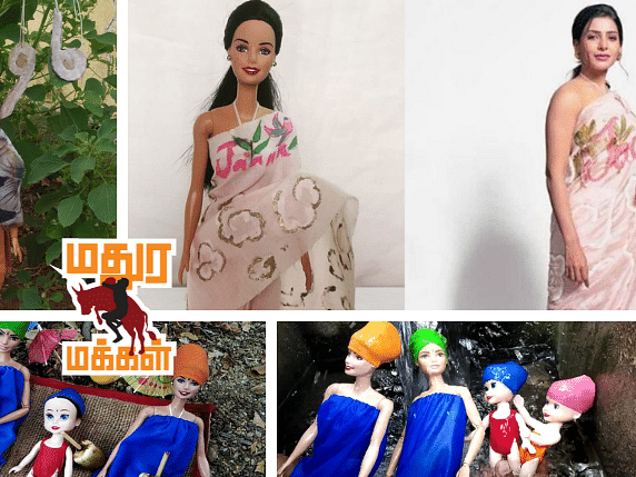 மதுர மக்கள்: ஓவியா, எஞ்சாயி எஞ்சாமி... லாக்டௌன் ஸ்ட்ரெஸ் போக்க பார்பிக்கு ஆடை வடிவமைக்கும் ஜெயஶ்ரீ!