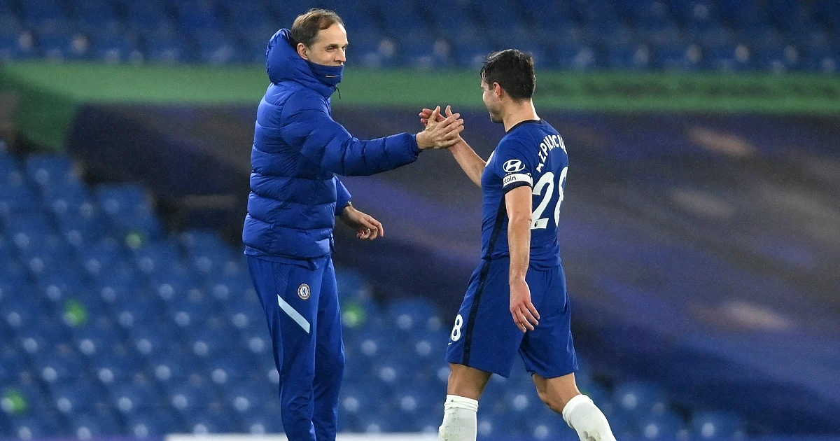 Azpilicueta with Thomas Tuchel