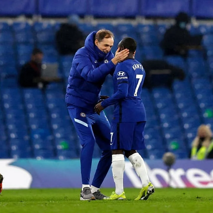 N'golo Kante with Thomas Tuchel