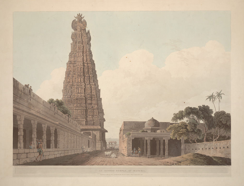 டேனியல்-கள் வரைந்த மதுரை கோபுரம்
