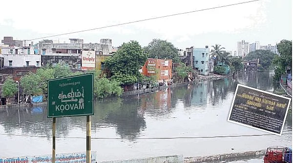 கழிவுநீர் சாக்கடையாகி நிற்கும் கூவம்