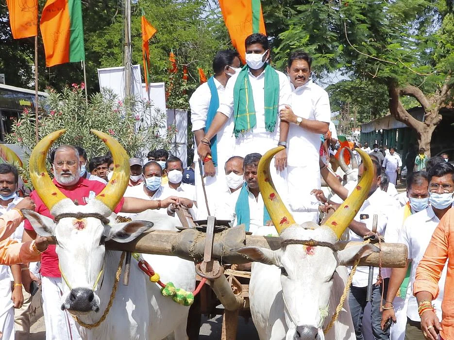 ``பாஜக-வைக் கொச்சைப்படுத்தினால், அவர்களின் பிசினஸில் கைவைப்போம்" - உண்ணாவிரத மேடையில் அண்ணாமலை